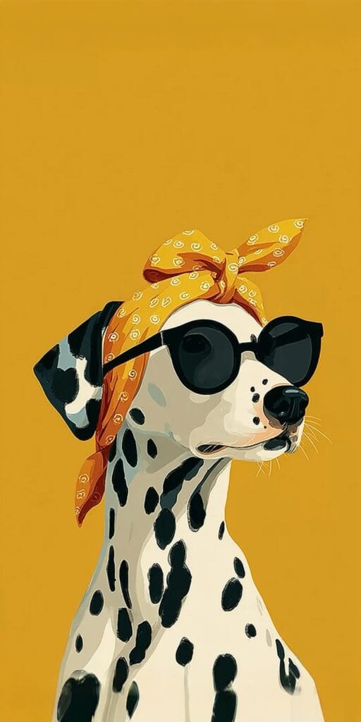 Dalmatian Güneş Gözlüğü Komik - kanvas ve cam tablo | Dekolata