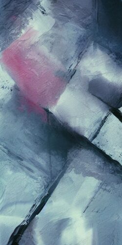 Gri Mavi Pembe Soyut Geometrik Tablo