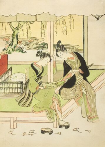 Japon Geisha Kimono İç Mekân Tablosu
