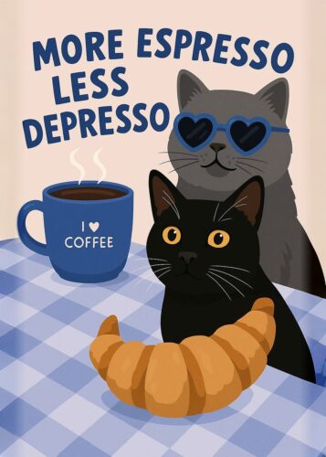 Kedi More Espresso Kahvaltı Tablo