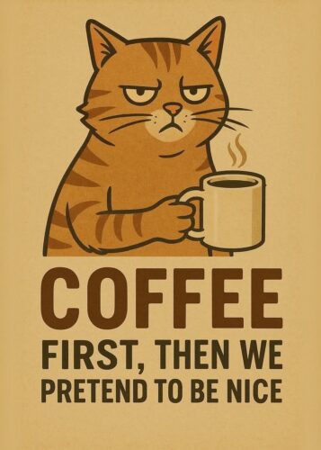 Kedi More Espresso Mizahı Tablosu