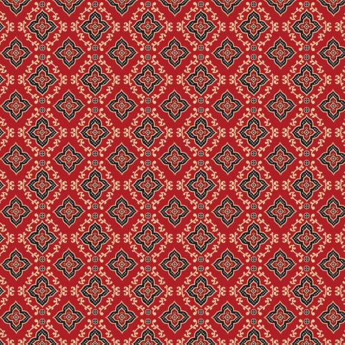Kırmızı Altın Geometrik İslami Desen Tablo