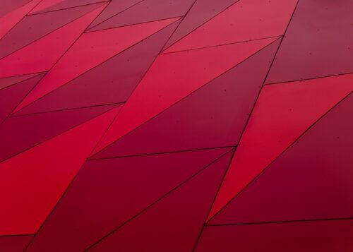 Kırmızı Bordo Açılı Geometrik Tablo