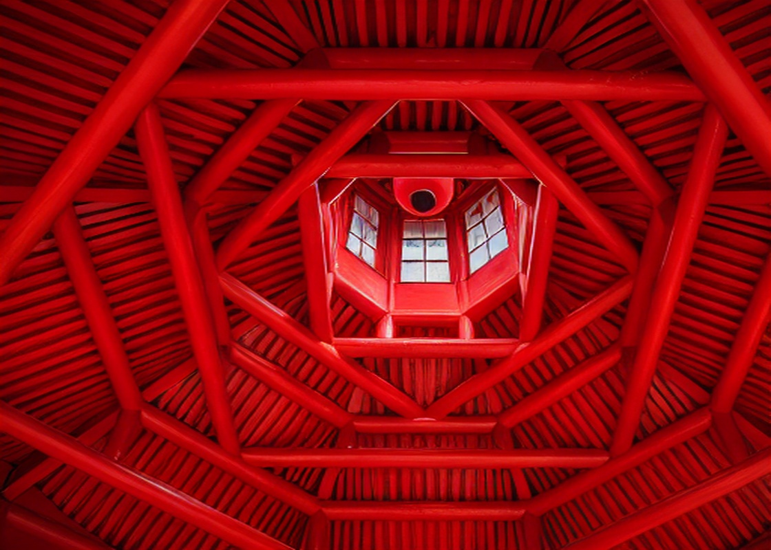Kırmızı Spiral Mimari İç Mekân Bauhaus