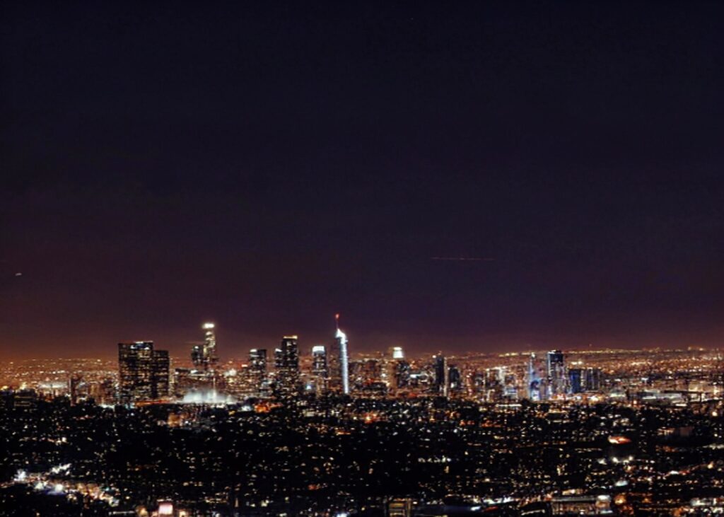 Los Angeles Gece Ufuk Çizgisi Uzak Tablosu