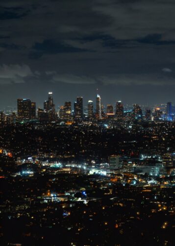 Los Angeles Panorama Gece Havadan