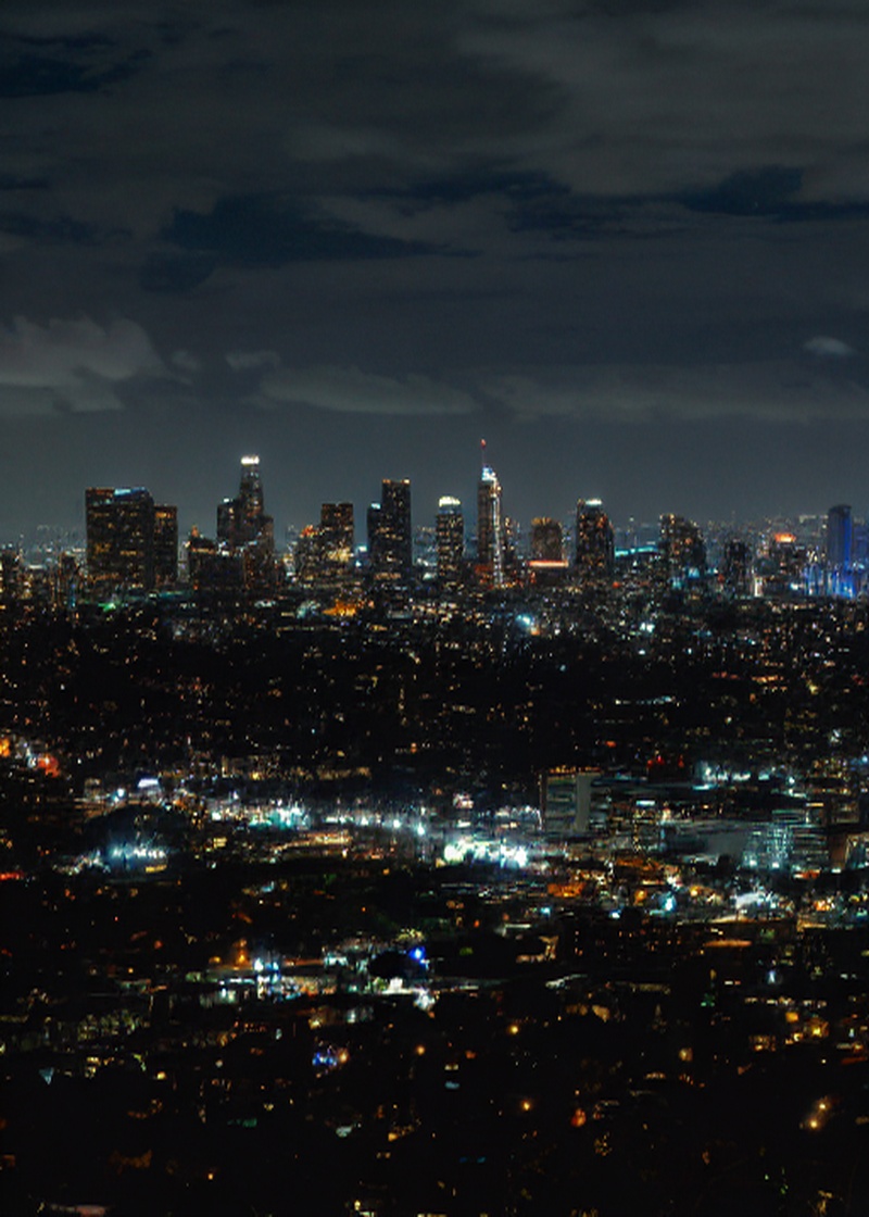 Los Angeles Panorama Gece Havadan