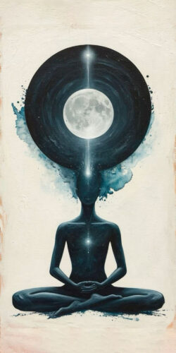 Meditasyon Ay Kozmik Minimal Tablo