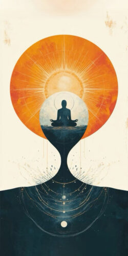 Meditasyon Güneş Kozmik Tablo