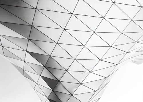 Modern Cephe Beyaz Üçgen Panel