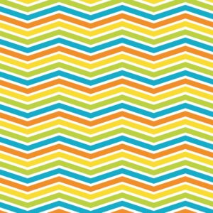 Renkli Zikzak Şeritler Geometrik Desen Tablosu