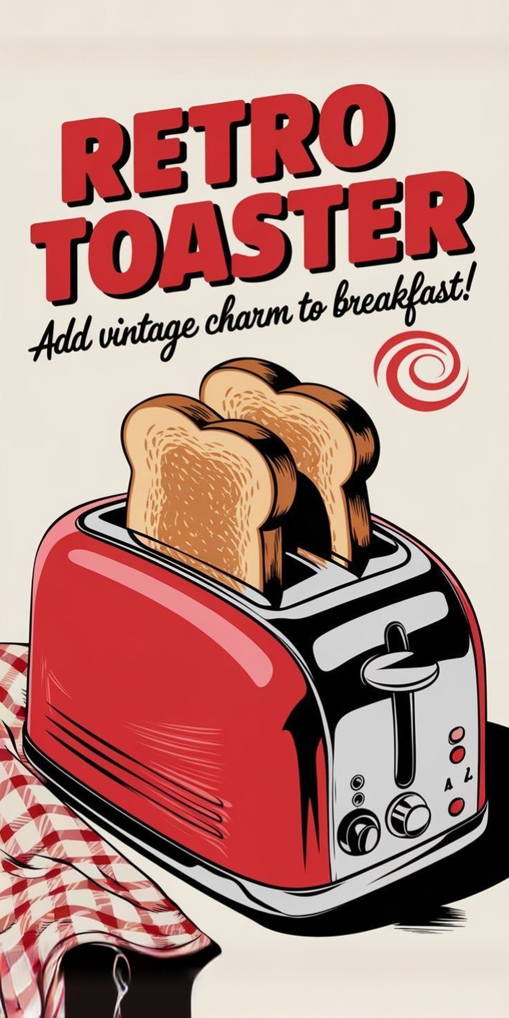 Retro Toaster Komik Tablo