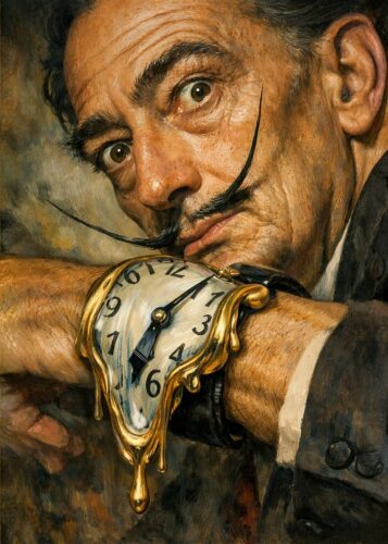 Salvador Dali Portre Sanat Tablosu