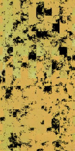 Sarı Siyah Grunge Geometrik Tablo