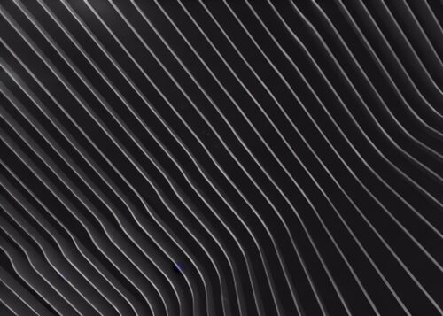 Siyah Kıvrımlı Çizgili Minimalist Tablo