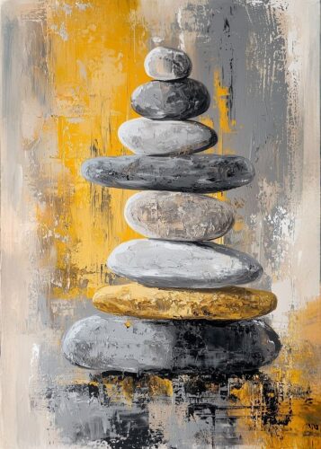Taşlar Denge Zen Tablo