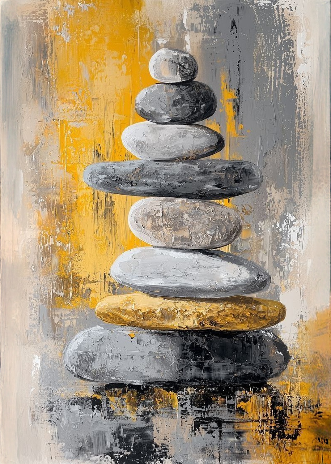 Taşlar Denge Zen Tablo