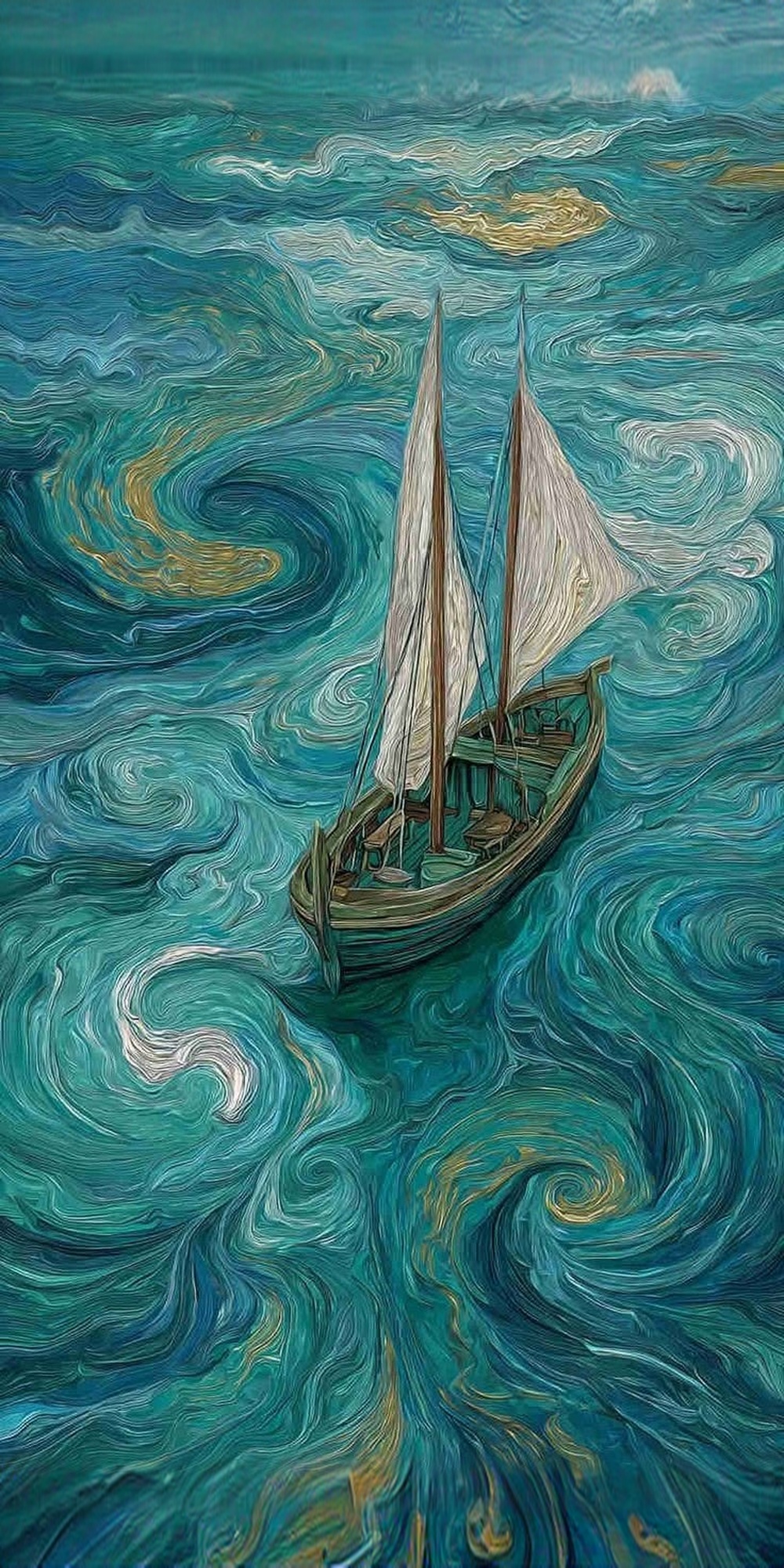 Van Gogh Style Yelken Tablo