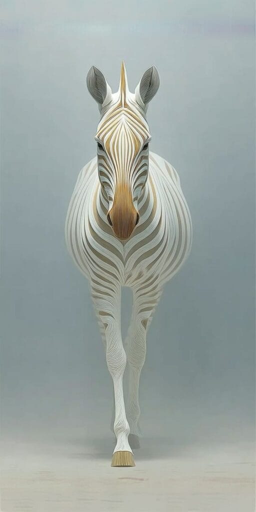 Zebra Minimal Beyaz Tablo