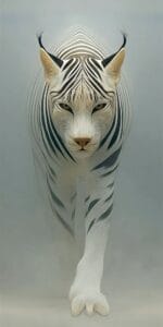 Zebra Pars Gibi Soyut Tablo