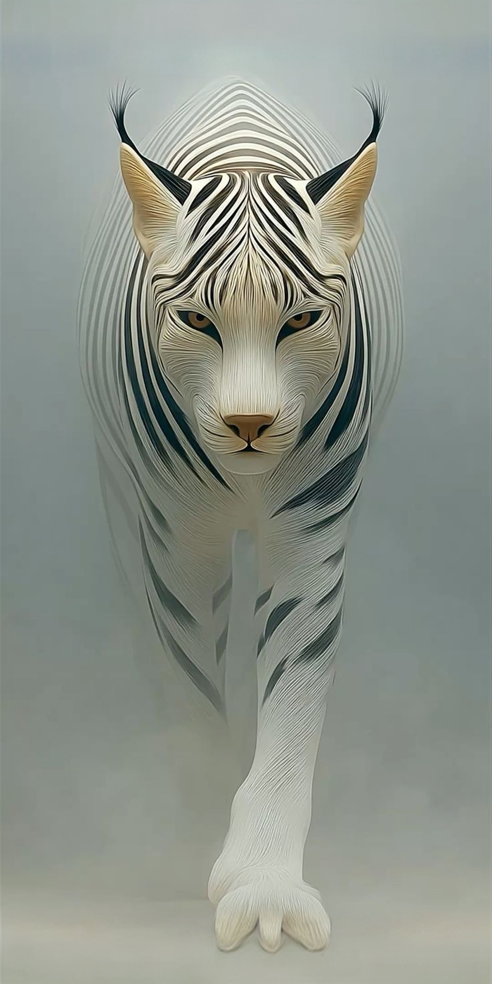 Zebra Pars Gibi Soyut Tablo