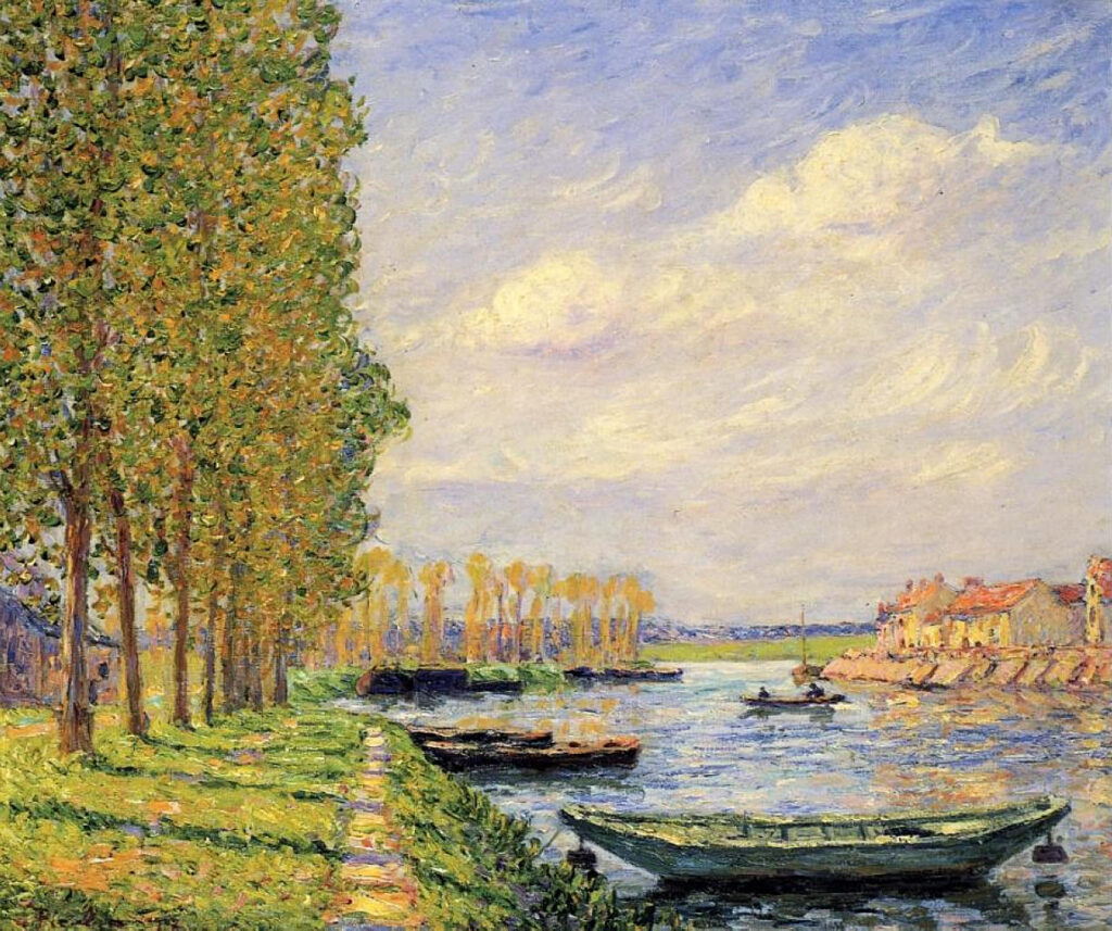 A Canal at St. Mammes - Francis Picabia Tablo
