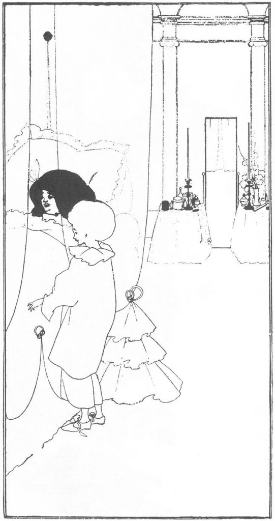 A Child at its Mother's Bed (1895) - Aubrey Beardsley Tablo