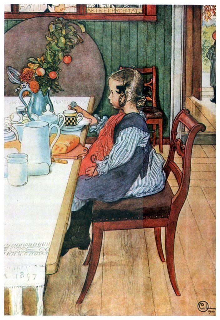 A Late Riser's Miserable Breakfast (1900) - Carl Larsson Tablo
