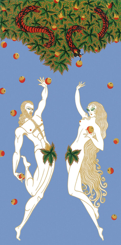 Adam and Eve - Erté Tablo
