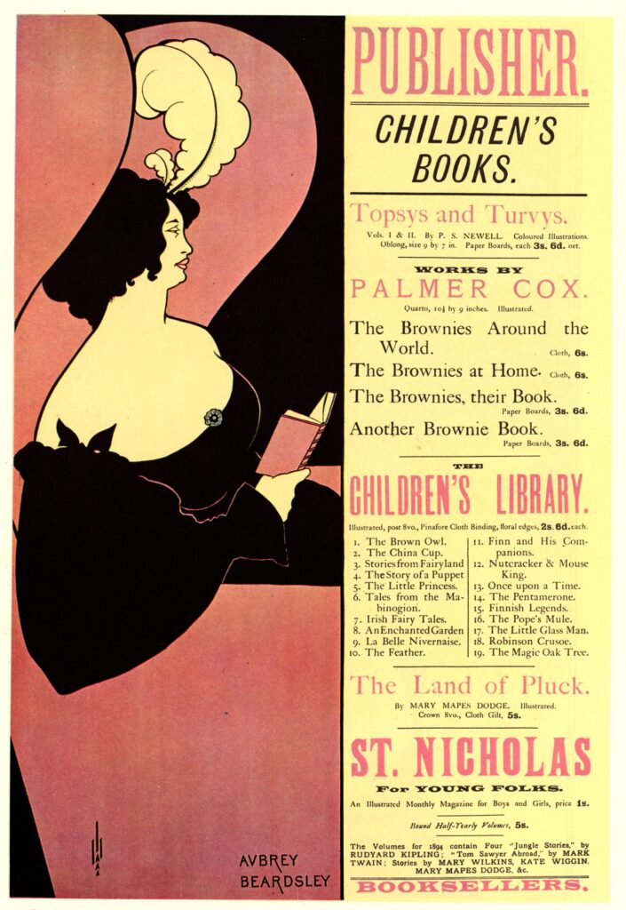 Advertisement for Children's Books (1894) - Aubrey Beardsley Tablo