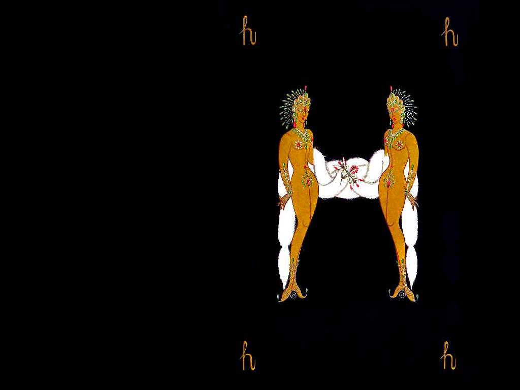 Alphabet H – Erté Tablo