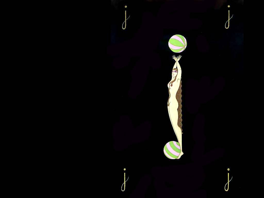 Alphabet J – Erté Tablo
