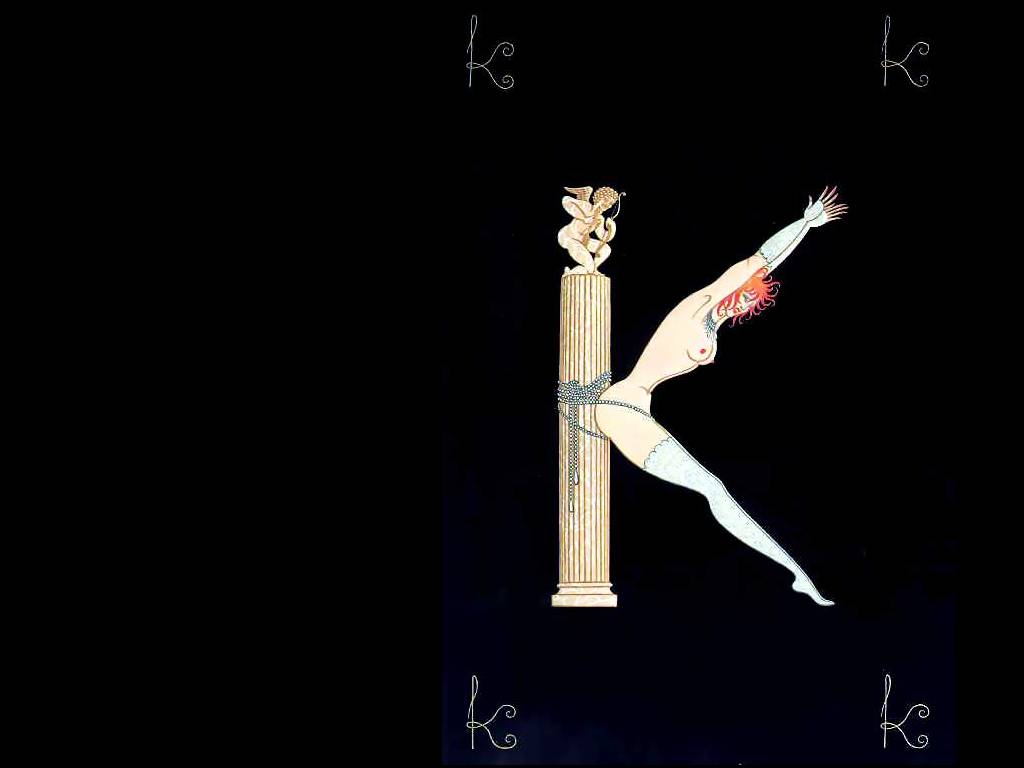 Alphabet K – Erté Tablo