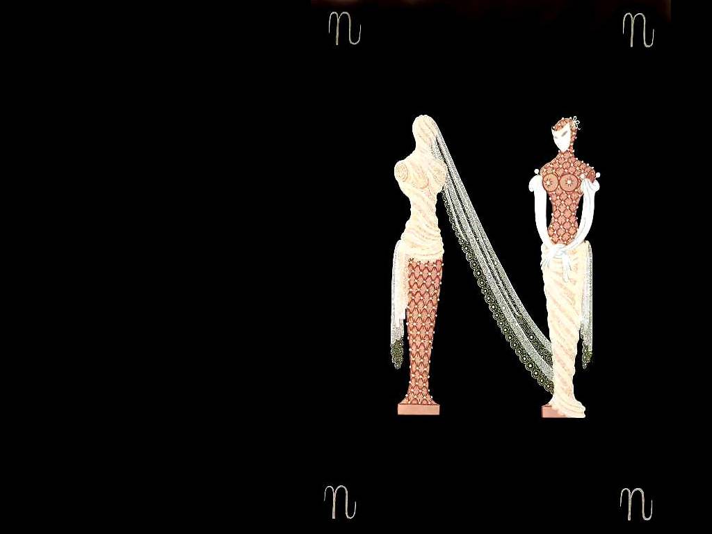 Alphabet N – Erté Tablo