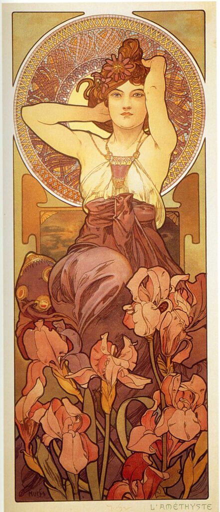 Amethyst (1900) - Alphonse Mucha Tablo