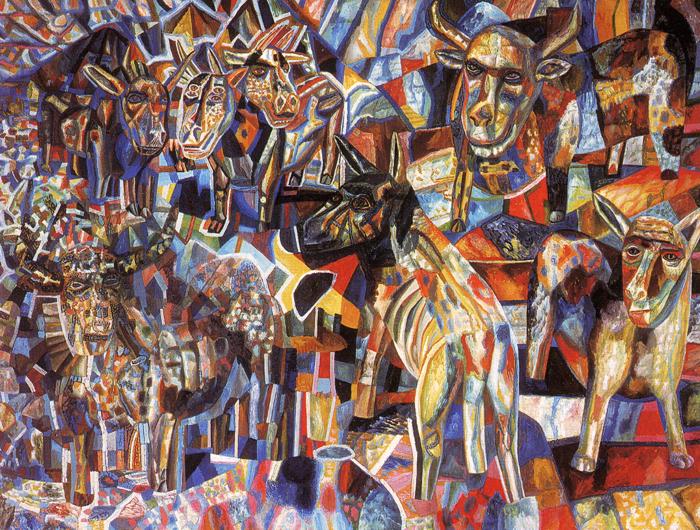 Animals (1930) – Pavel Filonov Tablo
