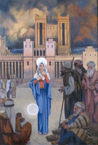 Apparition devant le temple – Raphael Delorme Tablo