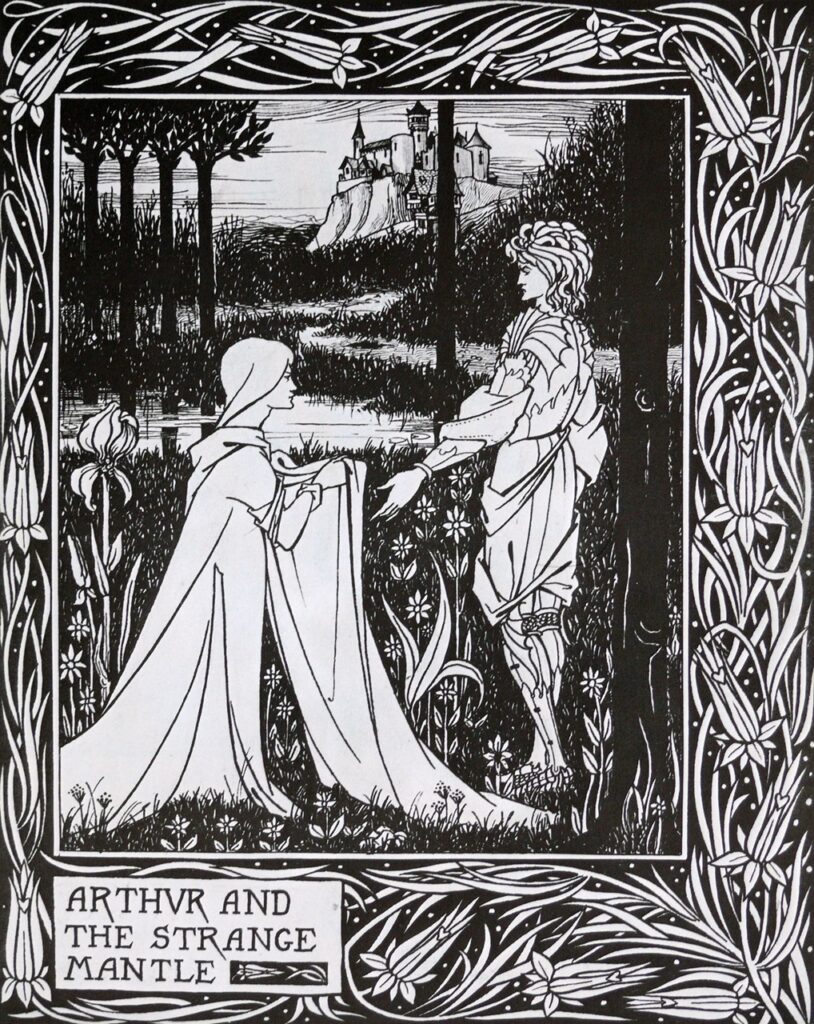Arthur and the Strange Mantle (1893) - Aubrey Beardsley Tablo