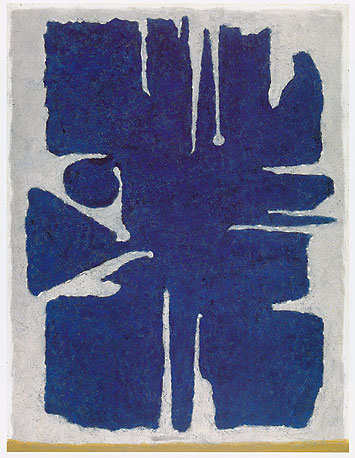 Aru Dark Blue (1955) – Willi Baumeister Tablo