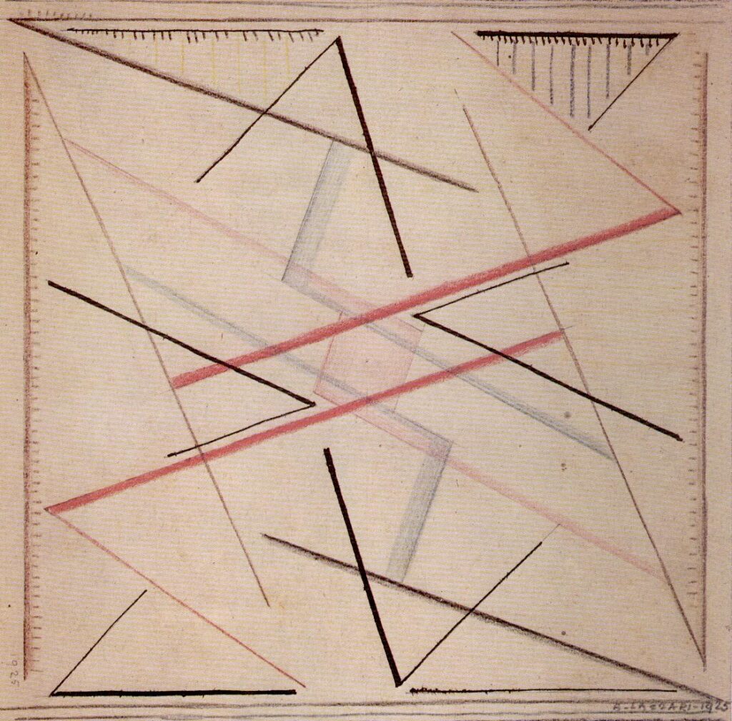 Astrazione di una linea n. 2, disegno (1925) - Bice Lazzari Tablo