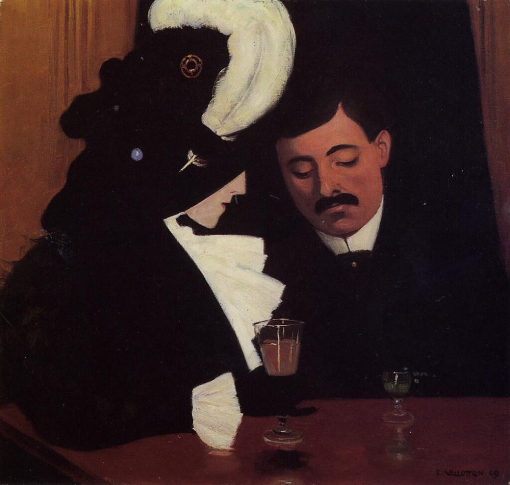 At the Cafe (also known as The Provincial) (1909) - Félix Vallotton Tablo