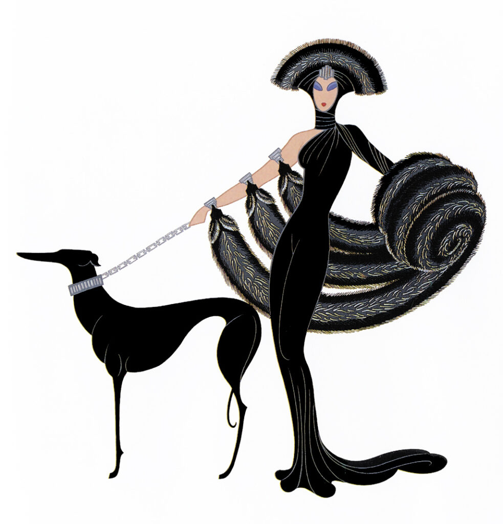 At the Theatre, Symphony in Black - Erté Tablo