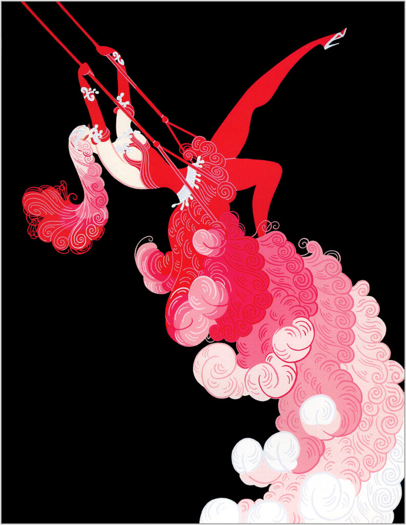 At the Theatre, Trapeze - Erté Tablo
