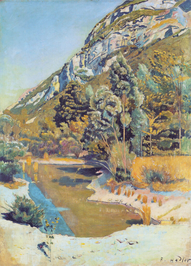 At the foot of the Petit Saleve (1890) - Ferdinand Hodler Tablo