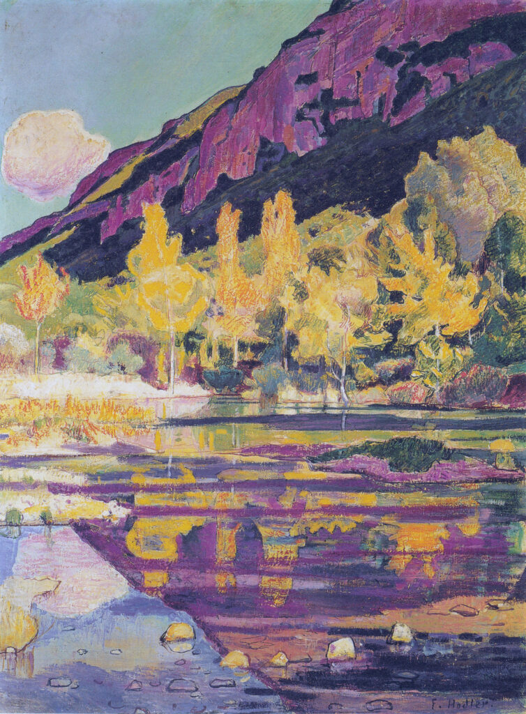 At the foot of the Petit Saleve (1893) - Ferdinand Hodler Tablo