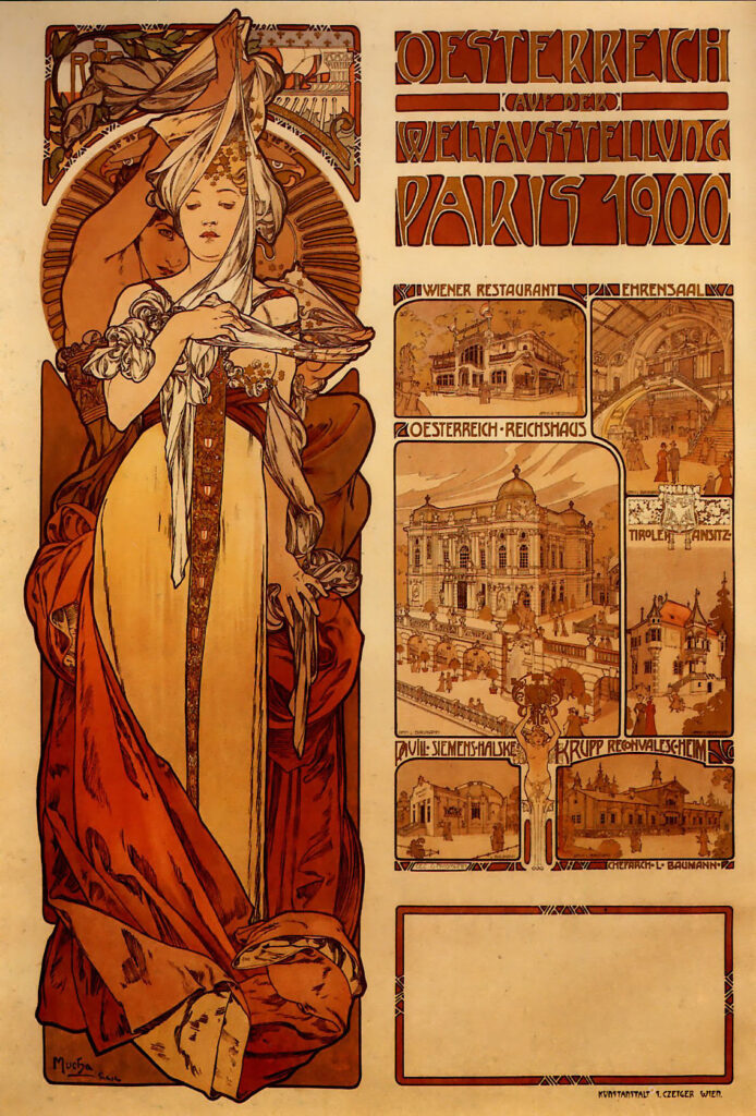 Austria (1899) - Alphonse Mucha Tablo