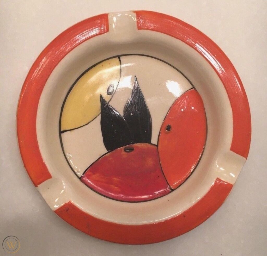 BIZARRE ORANGES & LEMONS ASHTRAY - Clarice Cliff Tablo