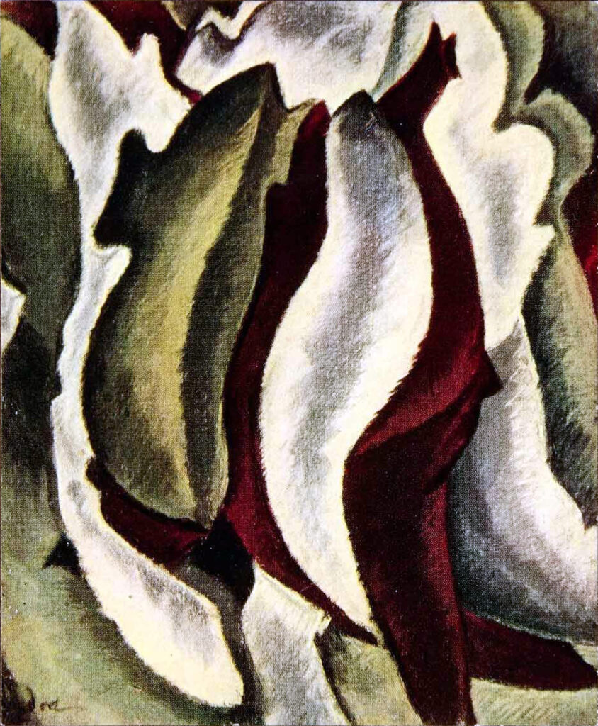 Based on Leaf Forms and Spaces (1912) - Arthur Dove Tablo