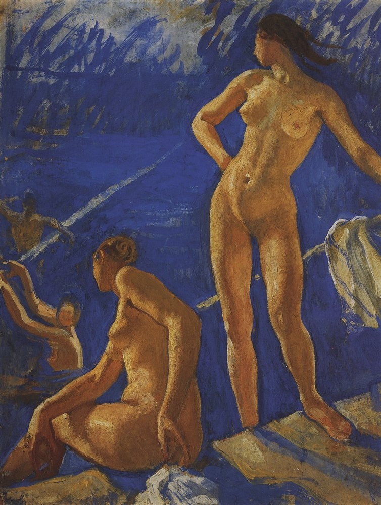 Bathing (1917) – Zinaida Serebriakova Tablo