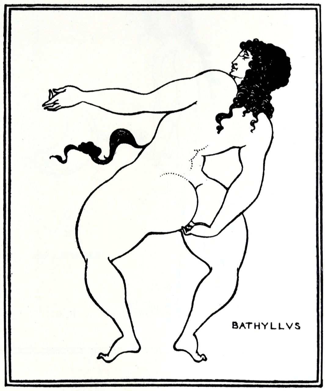 Bathyllus taking the pose (1896) - Aubrey Beardsley Tablo kanvas tablo